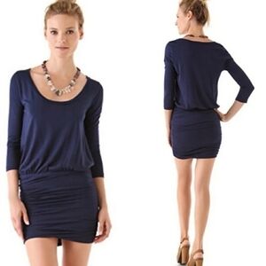 NWT Soft Joie Navy Jazmyn Blouson Stretch Jersey Dress